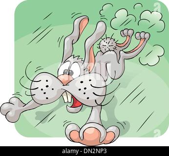 Rabbit In Panic Stock Vector