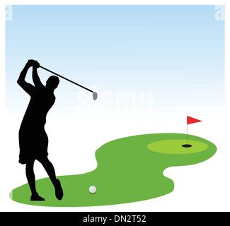 Golf Player Illustration Stock Vector