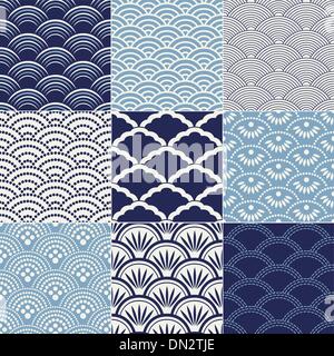 seamless ocean wave pattern Stock Vector