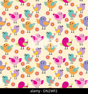 Seamless Birds Pattern Stock Vector