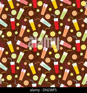 Seamless Drinks Pattern Stock Vector