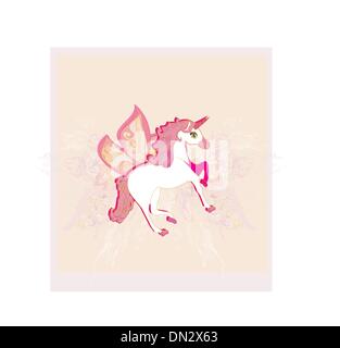 Vector Illustration of beautiful  Unicorn. Stock Vector