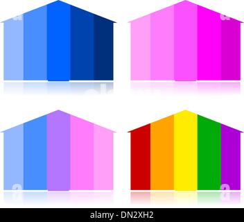 Tonal houses Stock Vector