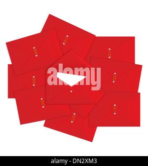 Red envelope on top vector Stock Vector