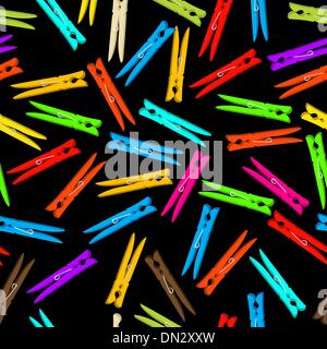 Seamless clothespin Stock Vector
