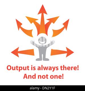 Output-is-always-there Stock Vector