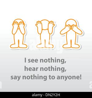 I see nothing Stock Vector Images - Alamy