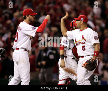 A celebration of Adam Wainwright, Yadier Molina and Albert Pujols