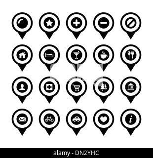 Set of map markers and pointers, vector illustration Stock Vector Image ...