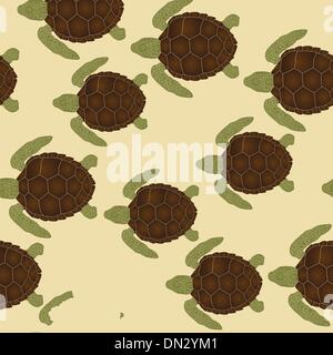 Sea turtles pattern Stock Vector