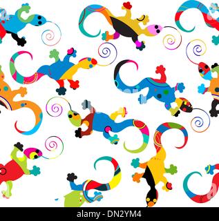 Gecko pattern Stock Vector