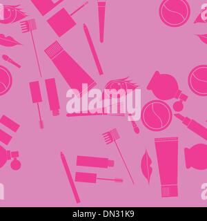 makeup seamless pattern Stock Vector