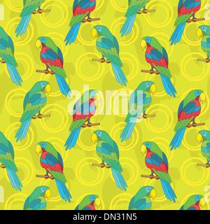 Seamless background, parrots Stock Vector