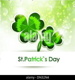 Green clover background for St.Patrick day, vector illustration Stock ...