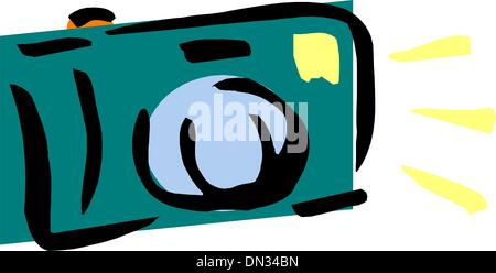 Compact digital foto camera Stock Vector