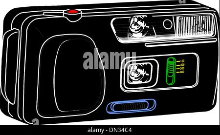Compact digital foto camera Stock Vector