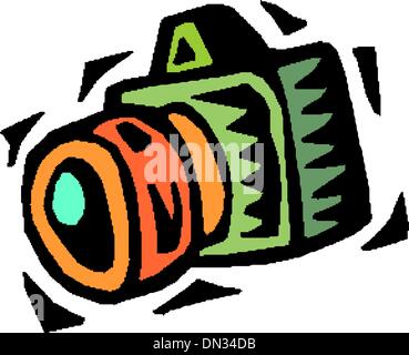 Compact digital foto camera Stock Vector