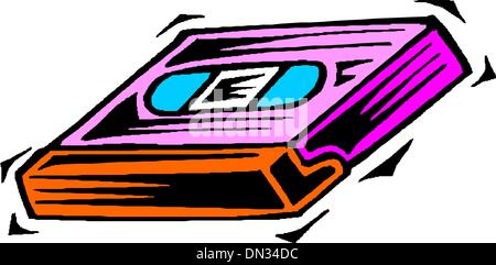 VHS Video Cassette Stock Vector