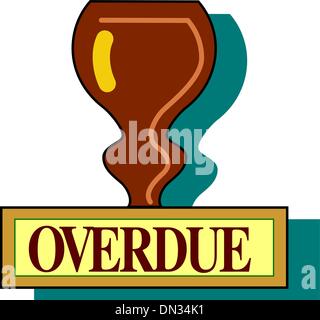 Stamp overdue Stock Vector