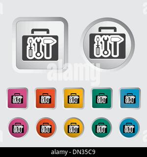 Tool box single icon. Stock Vector