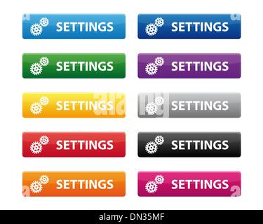 Settings buttons Stock Vector