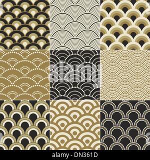 seamless ocean wave pattern Stock Vector