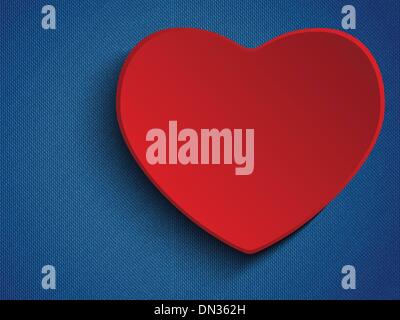 Valentines Day Heart Jeans Background Stock Vector