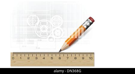 Technology blueprint abstract design Stock Vector