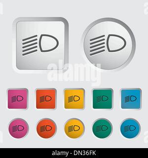 Headlight icon. Stock Vector