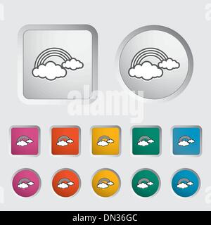 Rainbow single icon. Stock Vector