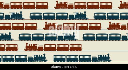 Seamless train pattern Stock Vector