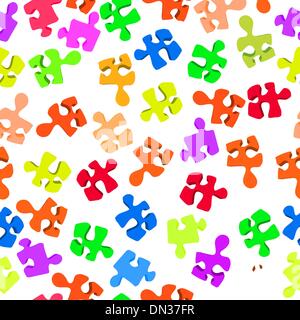 Broken puzzle pattern Stock Vector