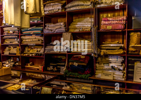 Haberdashery store selling all kinds of materials of every description Stock Photo