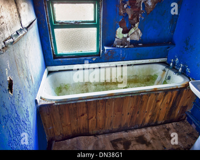 Bathroom of Abandoned Croft House, North Uist, Scotland Stock Photo