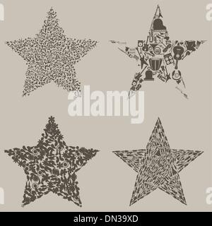 Set of stars Stock Vector