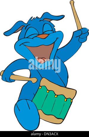 Animal playing intrument Stock Vector