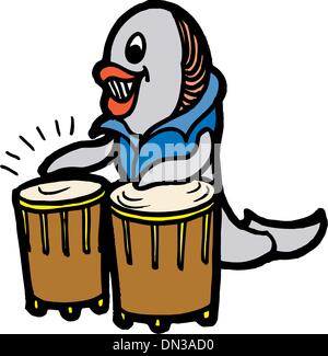 Animal playing intrument Stock Vector