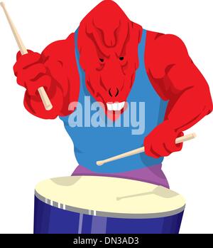 Animal playing intrument Stock Vector