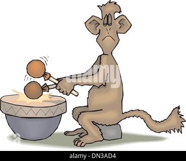 Animal playing intrument Stock Vector