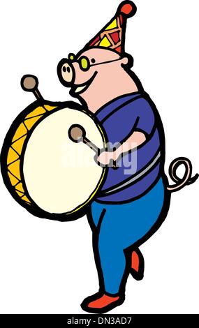 Animal playing intrument Stock Vector
