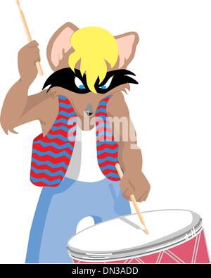 Animal playing intrument Stock Vector
