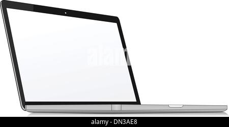 notebook desktop computer with screen Stock Vector