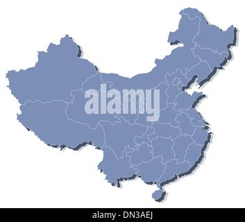 vector map of People's Republic of China (PRC) Stock Vector