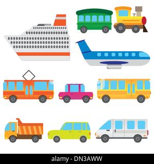 Cartoon vehicles. Stock Vector