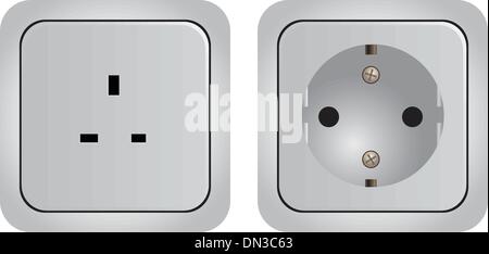 Set of sockets Stock Vector