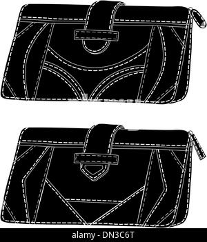 Wallets, silhouette Stock Vector