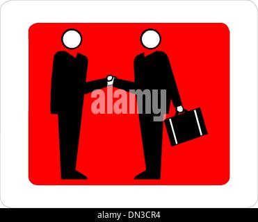 Meeting of two businessmen Stock Vector