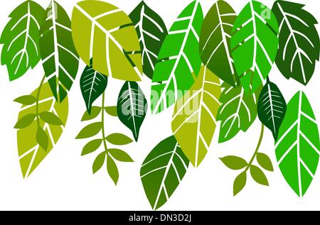 Leaves, collection for designers Stock Vector