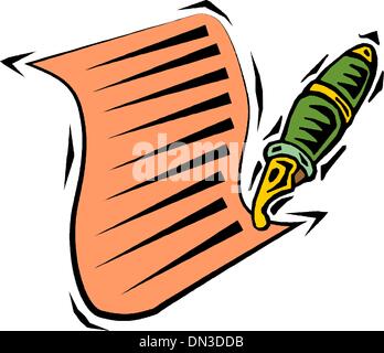 Fountain Pen Stock Vector
