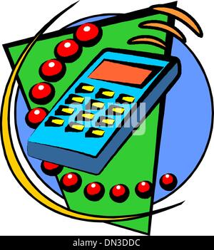 Isometric icon of calculator Stock Vector